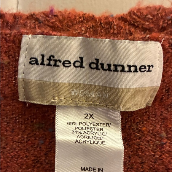 Alfred Dunner Textured Knit Top in Warm Orange - Picture 2 of 5